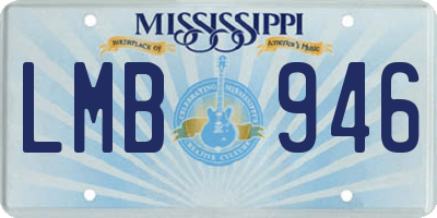 MS license plate LMB946