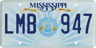 MS license plate LMB947