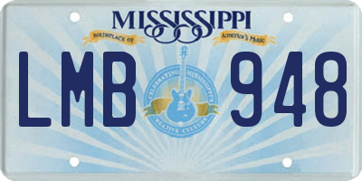 MS license plate LMB948