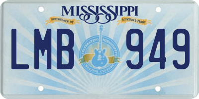 MS license plate LMB949