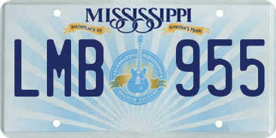 MS license plate LMB955