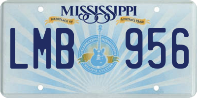 MS license plate LMB956