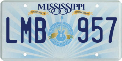 MS license plate LMB957