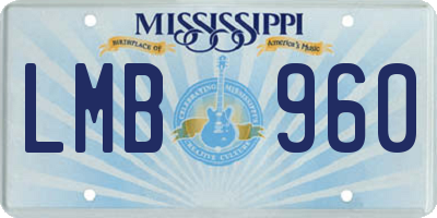 MS license plate LMB960