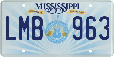 MS license plate LMB963