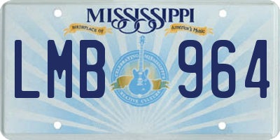 MS license plate LMB964