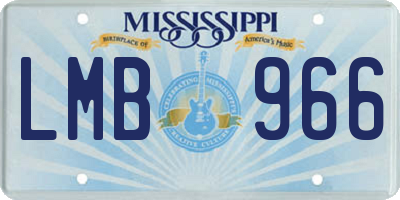 MS license plate LMB966