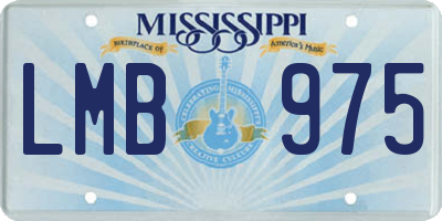 MS license plate LMB975