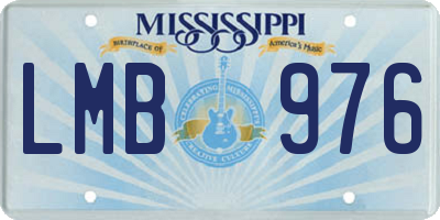 MS license plate LMB976