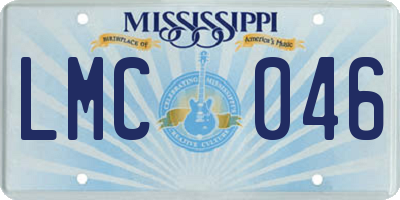 MS license plate LMC046