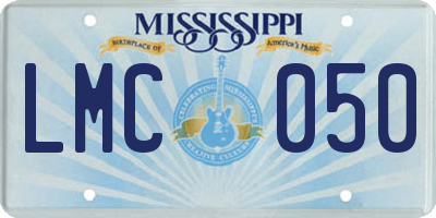 MS license plate LMC050