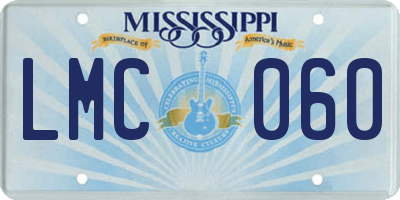 MS license plate LMC060