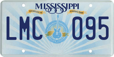 MS license plate LMC095