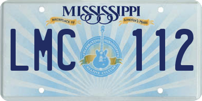 MS license plate LMC112