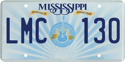 MS license plate LMC130
