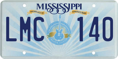 MS license plate LMC140