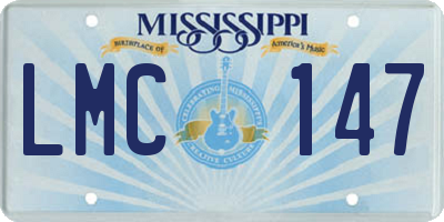 MS license plate LMC147