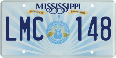 MS license plate LMC148