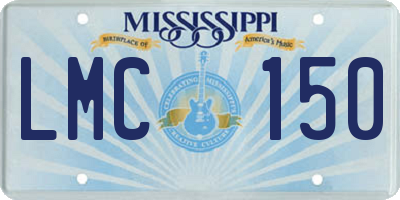 MS license plate LMC150