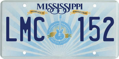MS license plate LMC152