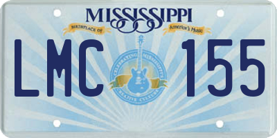 MS license plate LMC155