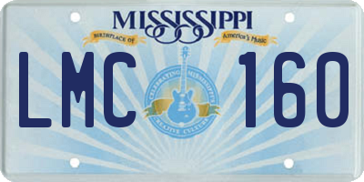 MS license plate LMC160