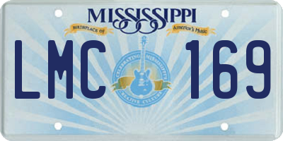 MS license plate LMC169