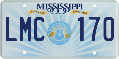 MS license plate LMC170