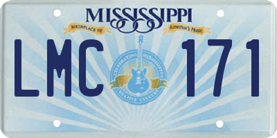 MS license plate LMC171