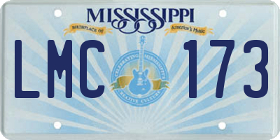 MS license plate LMC173