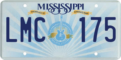 MS license plate LMC175