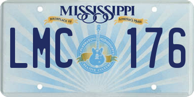 MS license plate LMC176