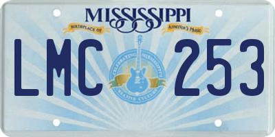 MS license plate LMC253