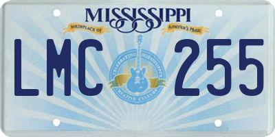MS license plate LMC255