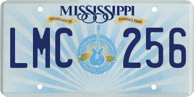 MS license plate LMC256