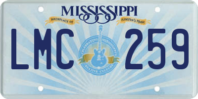 MS license plate LMC259