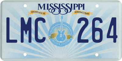MS license plate LMC264