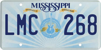 MS license plate LMC268