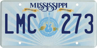 MS license plate LMC273