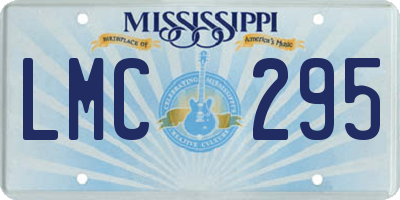 MS license plate LMC295