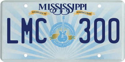 MS license plate LMC300