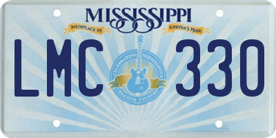 MS license plate LMC330