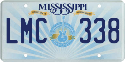 MS license plate LMC338