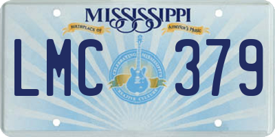 MS license plate LMC379