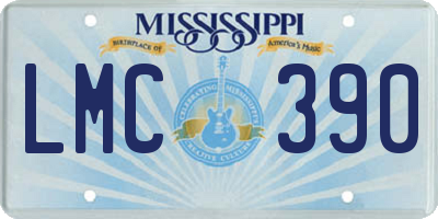 MS license plate LMC390