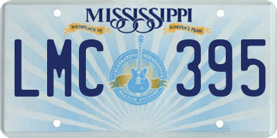 MS license plate LMC395