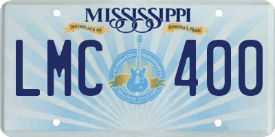 MS license plate LMC400