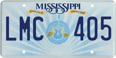 MS license plate LMC405