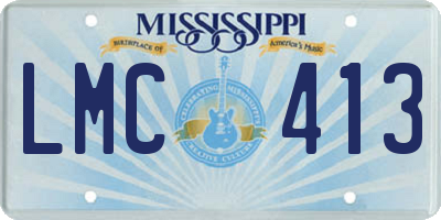 MS license plate LMC413