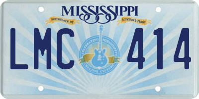 MS license plate LMC414